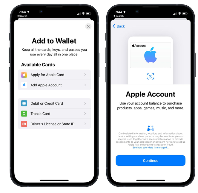 矿区苹果手机维修分享iOS 15.5钱包App如何添加 Apple 账户 